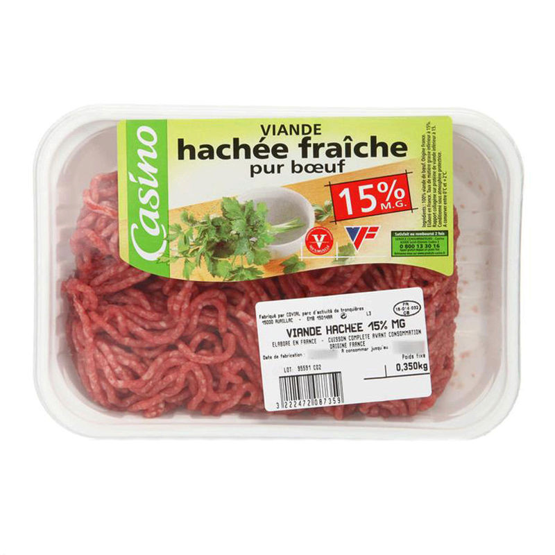 CASINO Hache frais casino 15 %Mg - 350g