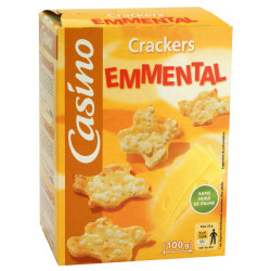 CASINO Crackers emmental - 100g