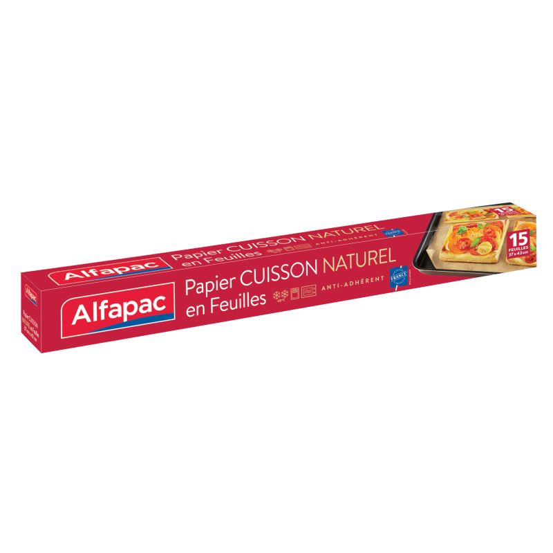 ALFAPAC Papier Cuisson Naturel en Feuilles - x15