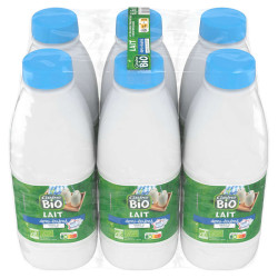 Casino Bio Lait - Demi-écrémé - Biologique - 6x1l