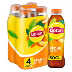 Lipton Ice Tea Thé Glacé Saveur Pêche 4x50cl