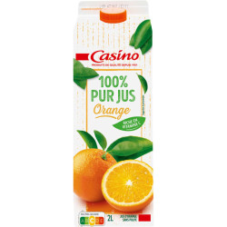 Casino Jus D'Orange - 100% Pur Jus Brique 2L
