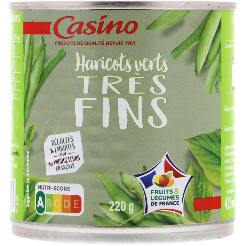 Casino Haricots verts très fins - 220g