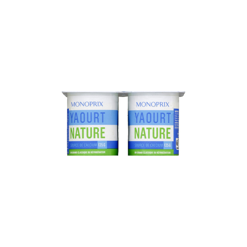 Monoprix Yaourt nature 4x125g