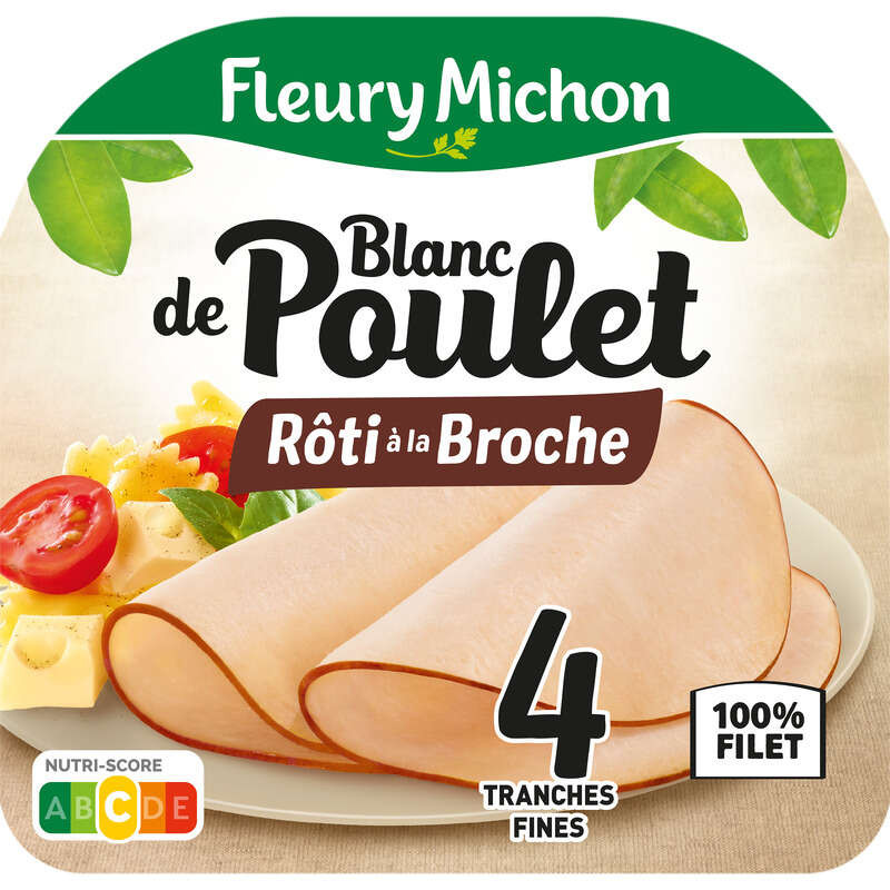 Fleury Michon Blanc De Poulet Rôti À La Broche x4