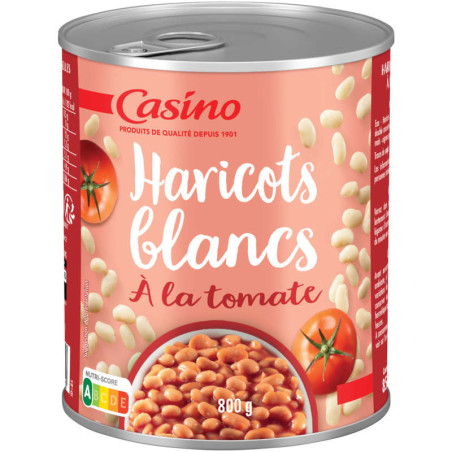 Casino Haricots blancs à la tomate - 800g