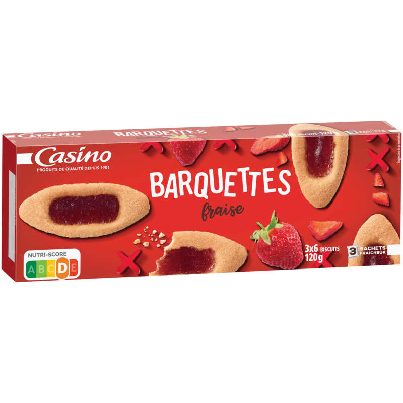 Casino Barquettes - Fraise - Gouter enfant - 120g