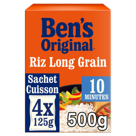 Ben's Original Riz Long grain Sachet Cuisson 4x125g