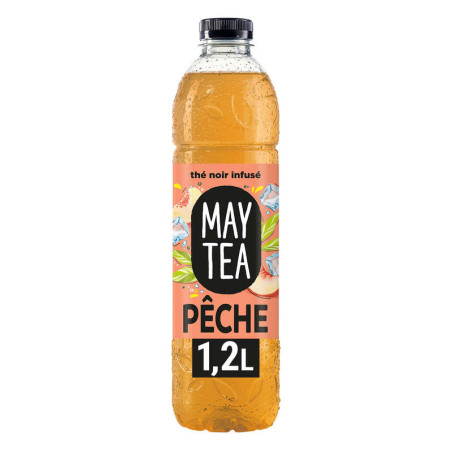 Maytea Thé Noir Saveur Pêche Blanche 1,2L