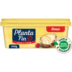 Planta Fin margarine doux 100% végétal 225g