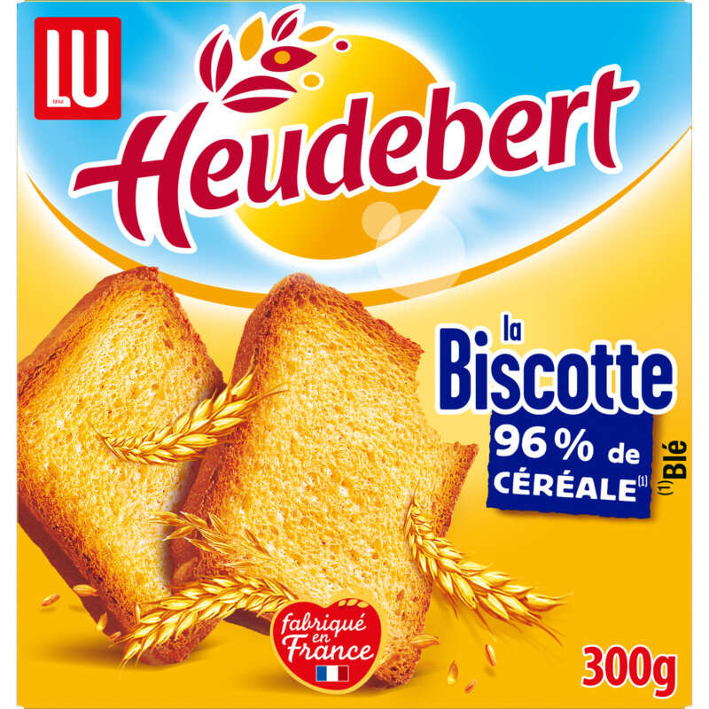 Lu Heudebert Biscottes 96% de céréales 300g