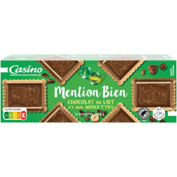 Casino Mention Bien - Chocolat Au Lait - Noisette - Gouter Enfant - 150G