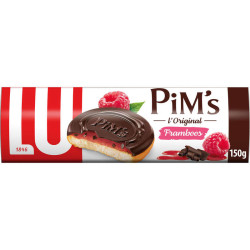 Lu Pim's Biscuits génoise Framboise et nappage Chocolat 150g