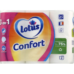 Lotus Papier Toilette Confort Blanc x6