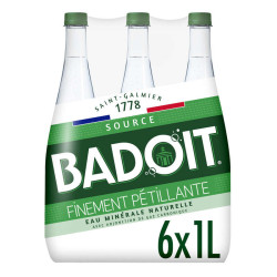 Badoit Eau Minérale Naturelle Finement Pétillante 6x1L
