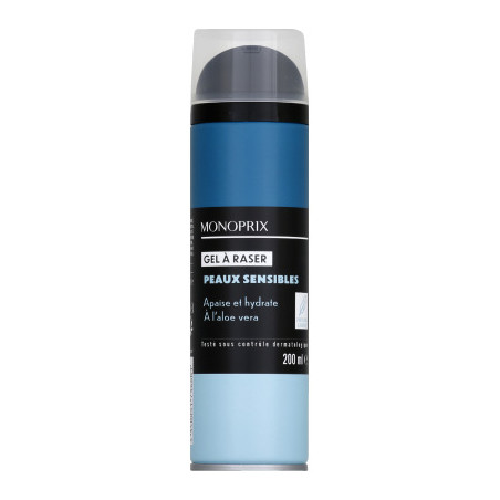 Monoprix Gel De Rasage Peaux Sensibles Hydratation 200ml