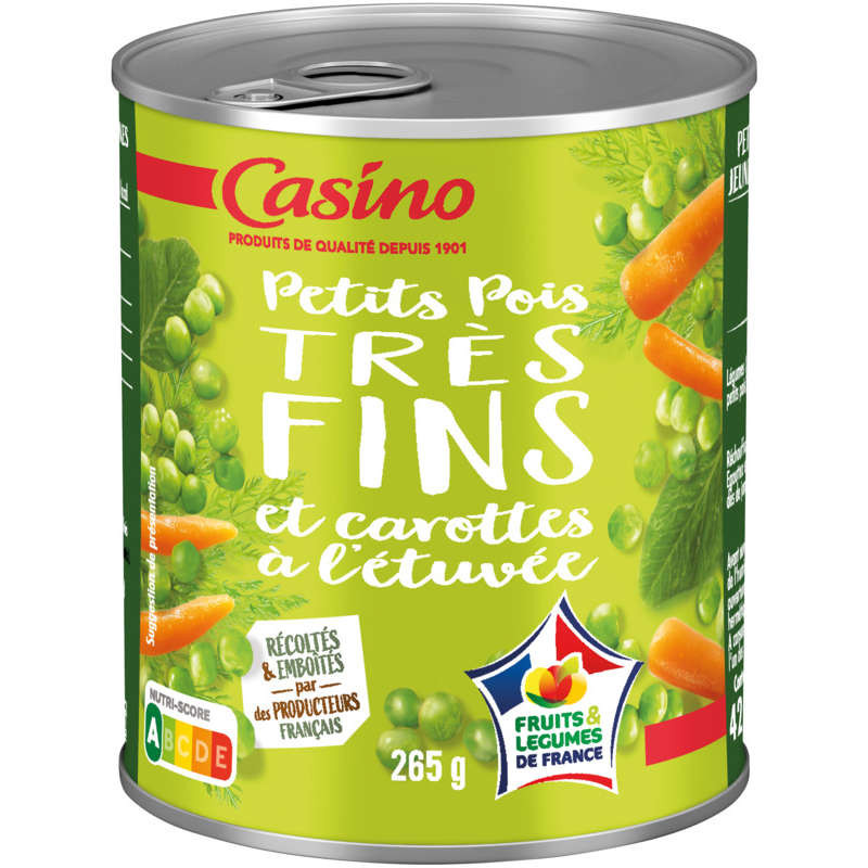 Casino Petits pois et carottes très fins - 265g