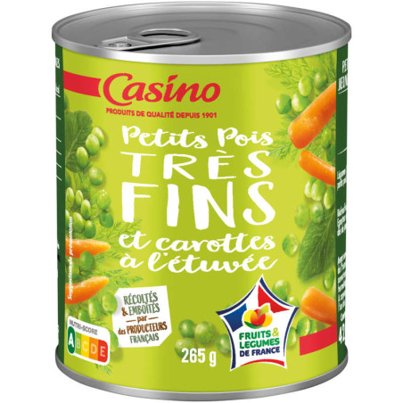 Casino Petits pois et carottes très fins - 265g