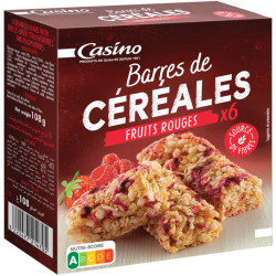Casino Barre de céréales Fruits Rouges 108g