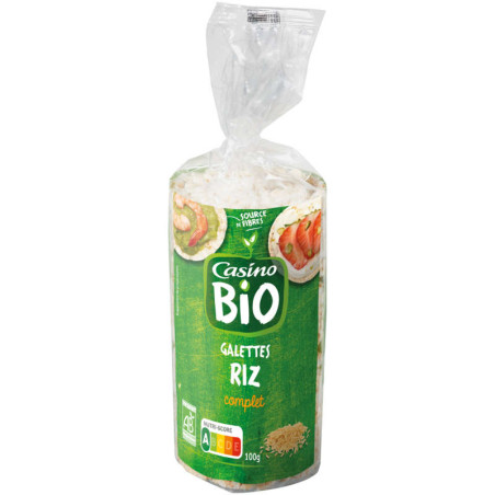 Casino Bio Galettes - Riz complet - Biologique - 115g