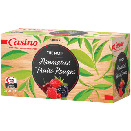 Casino Thé noir - Aromatisé fruits rouges - 25 sachets - 40g