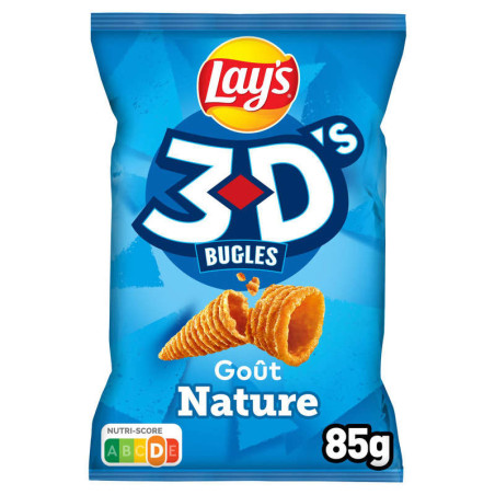 Lay's 3D's Bugles Biscuits Apéritif Nature 85g