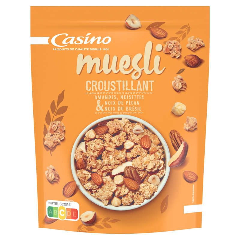 Casino Muesli croustillant noix noisettes - 500g