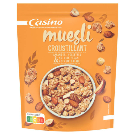 Casino Muesli croustillant noix noisettes - 500g