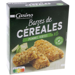 Casino Barres de céréales - Pomme verte - 125g