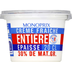 Monoprix Crème fraîche 30%matiere grasse 20cl