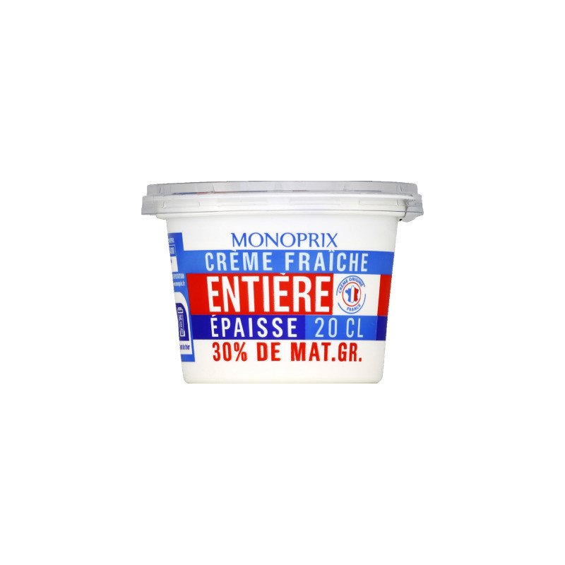 Monoprix Crème fraîche 30%matiere grasse 20cl