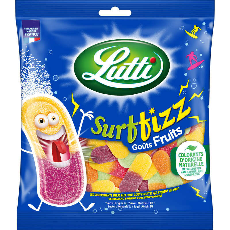 Lutti Bonbons Surffizz Goûts Fruits 200g