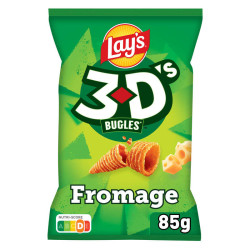 Lay's 3D's Bugles Biscuits Apéritif Goût Fromage 85g