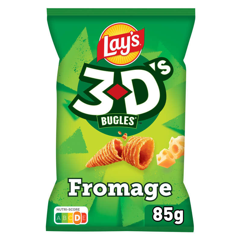 Lay's 3D's Bugles Biscuits Apéritif Goût Fromage 85g