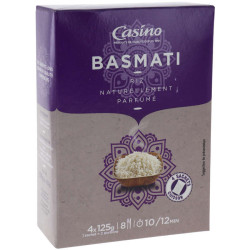 Casino Riz - Basmati - Naturellement parfumé - Sachets cuisson - 4x125g