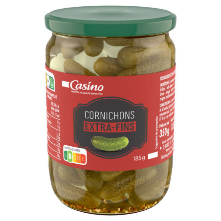 Casino Cornichons extra-fins 185g