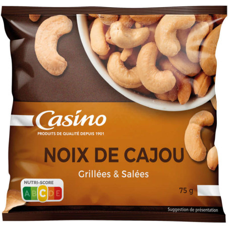 Casino Noix De Cajou Grillées Et Salé 75G
