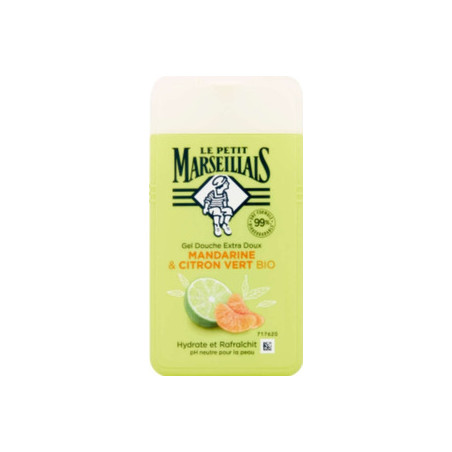 Gel douche extra doux mandarine et citron Bio - 250ml
