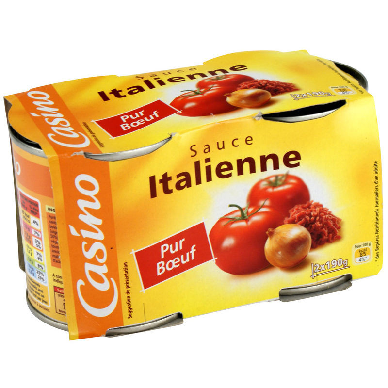 CASINO Sauce à l'Italienne - 2x190g