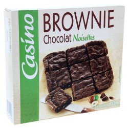 CASINO Brownie familial noisettes - 285 g