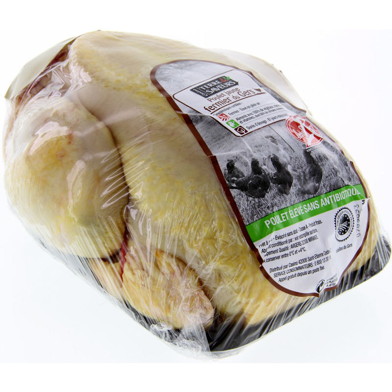 TERRE & SAVEUR Poulet Fermier Jaune label rouge IGP Gers - 1.5Kg
