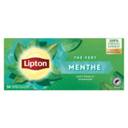 LIPTON Thé vert aromatisé à la menthe - 30 sachets