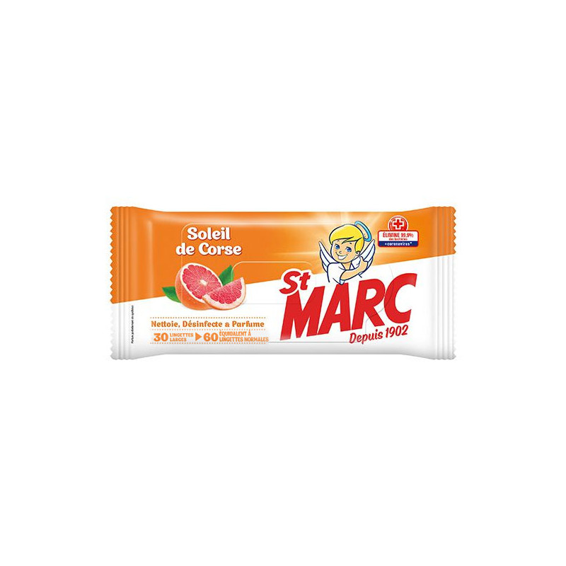 ST MARC Lingettes désinfectantes soleil de Corse - x30