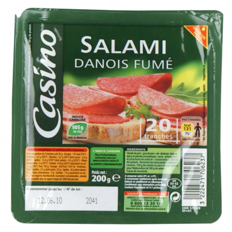 Salami Danois Fumé 20 tranches - 200g