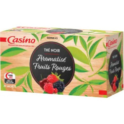 CASINO Thé noir Aromatisé fruits rouges - 25 sachets - 40g