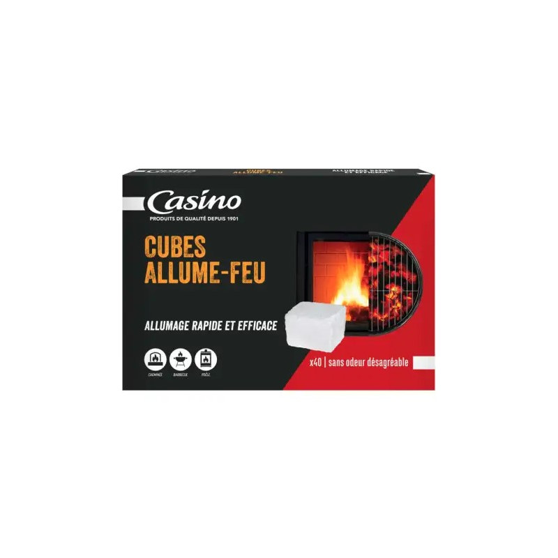 CASINO Cubes allume feu paraffine - x40