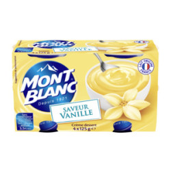 MONT BLANC Crème dessert vanille - 4x125g