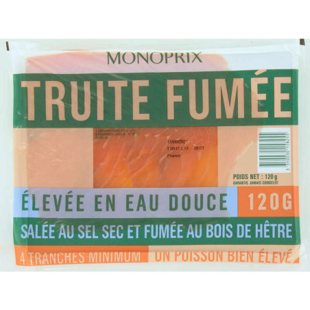 Truite Fumée 4 tranches - 120g