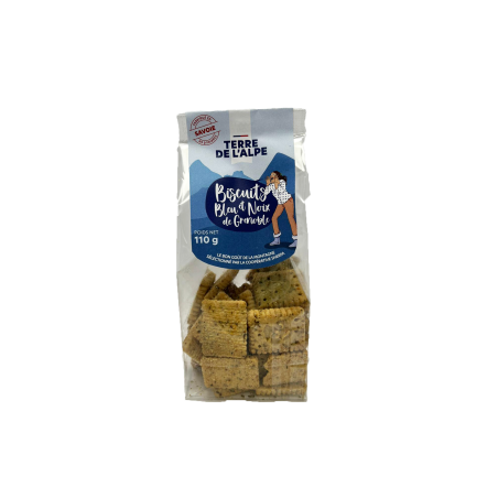 TERRE DE L'ALPE Biscuits Apéritifs Bleu et Noix de Grenoble