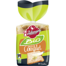 LA BOULANGERE Pain de mie complet grandes tranches Bio - 500g
